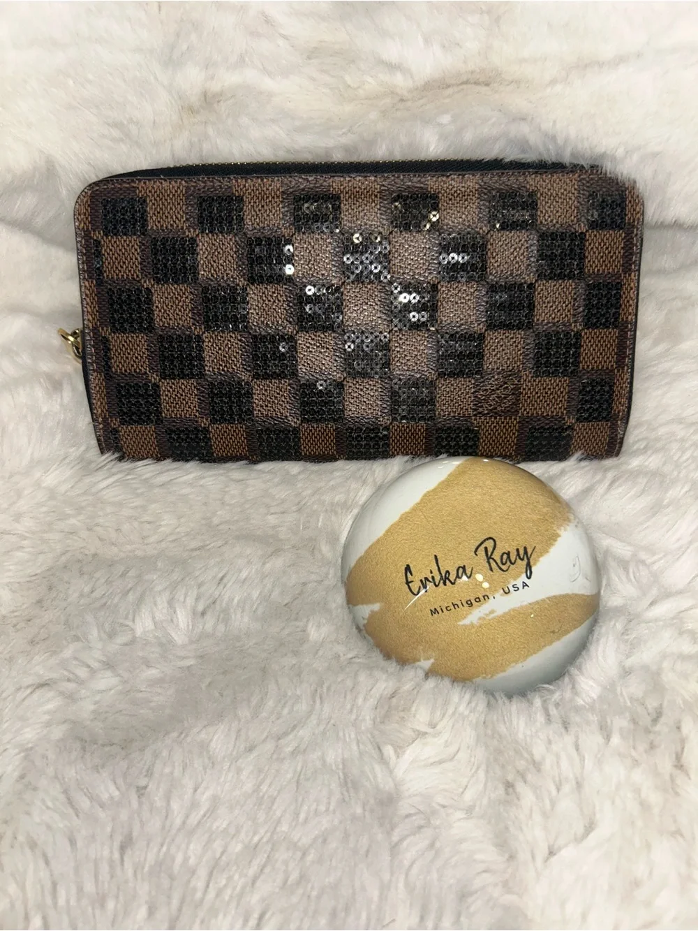 Louis Vuitton Damier Paillettes Zippy Wallet- LIMITED EDITION